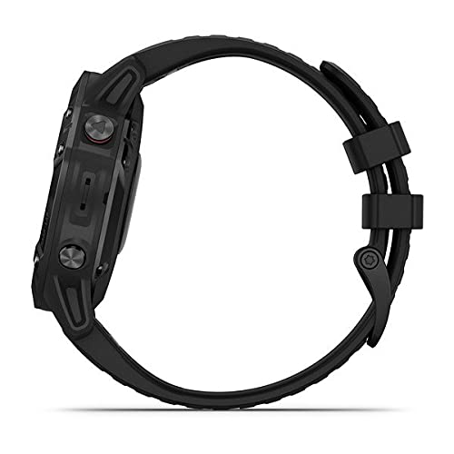 Garmin Fenix 6 Pro, Premium Multisport GPS Smartwatch, Black With Black Band 21