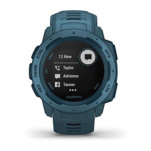 Garmin Instinct, Rugged Outdoor GPS Watch, Lakeside Blue 18