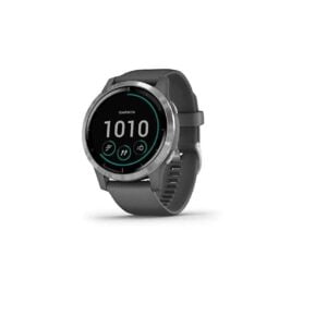 Garmin Vivoactive 4S, GPS Fitness Smartwatch, Black with Slate Hardware 26