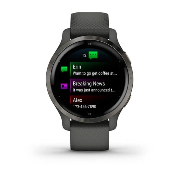 Garmin Venu 2S, GPS Fitness Smartwatch, Slate Stainless Steel Bezel with Graphite Case 21