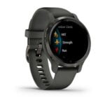 Garmin Venu 2S, GPS Fitness Smartwatch, Slate Stainless Steel Bezel with Graphite Case 36