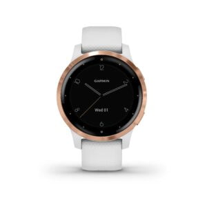 Garmin Vivoactive 4S, GPS Fitness Smartwatch, Rose Pink & Light Gold Small 21