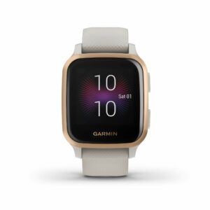 Garmin Venu Sq Music, GPS Smartwatch with Bright Touchscreen Display, Features Music and Up to 6 Days of Battery Life, Rose Gold with Tan Band 13