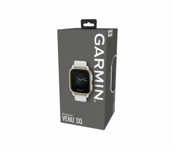 Garmin Venu Sq, GPS Fitness Smartwatch, White/Light Gold 28