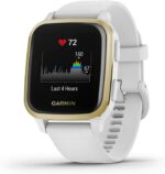 Garmin Venu Sq, GPS Fitness Smartwatch, White/Light Gold 30