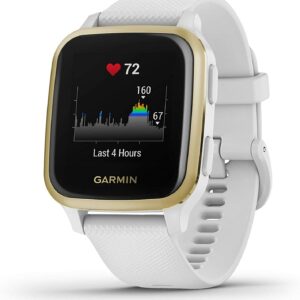 Garmin Venu Sq Music, GPS Fitness Smartwatch, Light Sand/Rose Gold 44