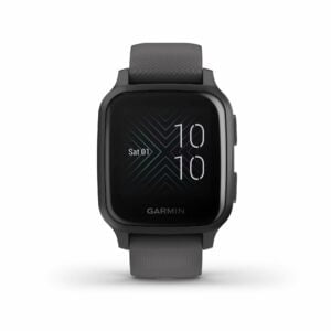 Garmin Venu 2S, Smaller-Sized GPS Smartwatch with Advanced Health Monitoring and Fitness Features, Slate Bezel with Graphite Case and Silicone Band 24