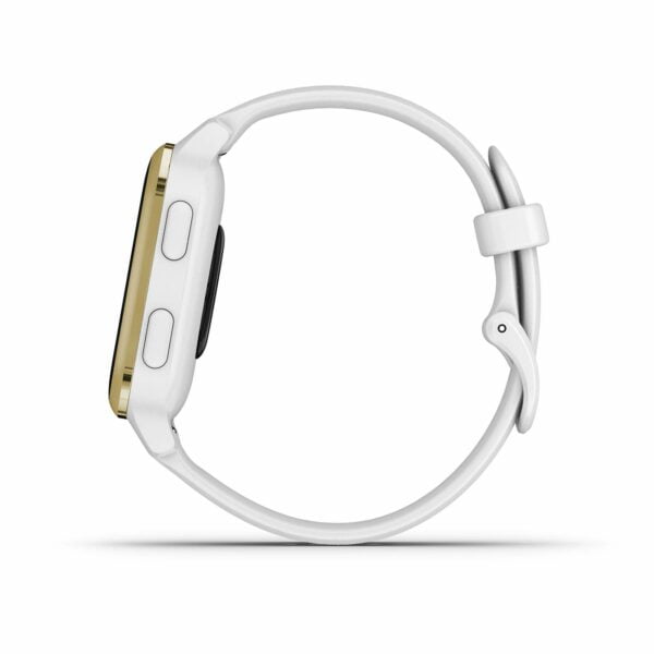 Garmin Venu Sq, GPS Fitness Smartwatch, White/Light Gold 25