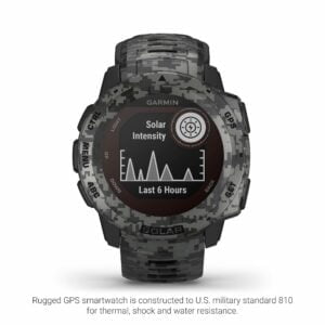 Garmin Instinct Solar, Camo Edition, Rugged Outdoor GPS Watch, Graphite Camo 3