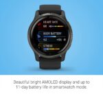 Garmin Venu 2, GPS Smartwatch with Advanced Health Monitoring and Fitness Features, Slate Bezel with Black Case and Silicone Band 18
