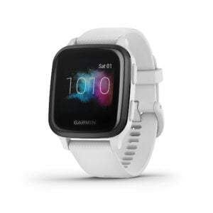 Garmin Venu Sq Music, GPS Smartwatch with Bright Touchscreen Display, Features Music and Up to 6 Days of Battery Life, White and Slate
