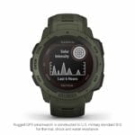 Garmin Instinct Solar, Tactical Edition, Rugged Outdoor GPS Watch, Moss 15