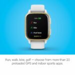 Garmin Venu Sq, GPS Smartwatch with Bright Touchscreen Display, Up to 6 Days of Battery Life, Light Gold and White 18