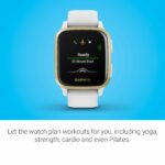 Garmin Venu Sq, GPS Fitness Smartwatch, White/Light Gold 34