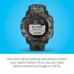 Garmin Instinct Solar, Camo Edition, Rugged Outdoor GPS Watch, Graphite Camo 18