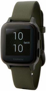 Garmin Venu Sq Music, GPS Fitness Smartwatch, Moss/Slate 18