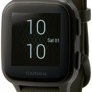 Garmin Venu Sq Music, GPS Fitness Smartwatch, Moss/Slate