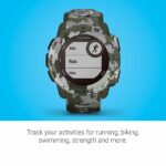 Garmin Instinct Solar, Camo Edition, Rugged Outdoor GPS Watch, Lichen Camo 17