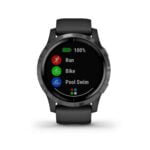 Garmin Vivoactive 4, GPS Fitness Smartwatch, Black with Slate Hardware 20