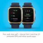 Garmin Venu Sq Music, GPS Smartwatch with Bright Touchscreen Display, Features Music and Up to 6 Days of Battery Life, Light Gold and Navy Blue 19