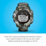 Garmin Instinct Solar, Camo Edition, Rugged Outdoor GPS Watch, Lichen Camo 18