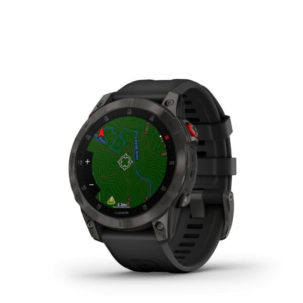Garmin epix® (Gen 2), Carbon Gray DLC Titanium with Black Band, Premium Active Smartwatch 12