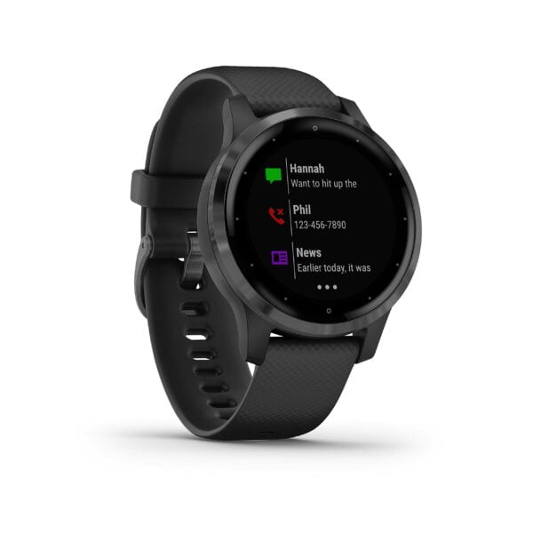Garmin Vivoactive 4S, GPS Fitness Smartwatch, Black with Slate Hardware 12
