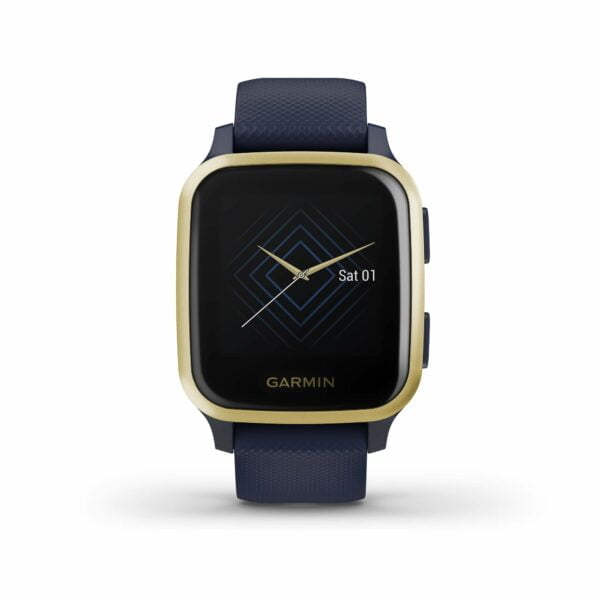 Garmin Venu Sq Music, GPS Smartwatch with Bright Touchscreen Display, Features Music and Up to 6 Days of Battery Life, Light Gold and Navy Blue 8
