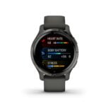 Garmin Venu 2S, GPS Fitness Smartwatch, Slate Stainless Steel Bezel with Graphite Case 45