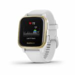 Garmin Venu Sq, GPS Fitness Smartwatch, White/Light Gold 38
