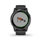 Garmin Vivoactive 4, GPS Fitness Smartwatch, Black with Slate Hardware 19