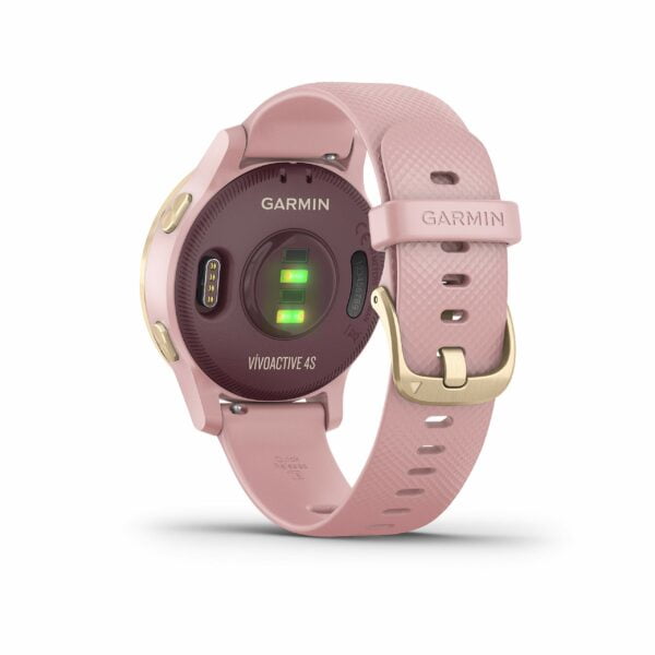 Garmin Vivoactive 4S, GPS Fitness Smartwatch, Rose Pink & Light Gold Small 13