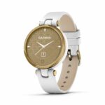Garmin Lily, Stylish Fitness Smartwatch, Light Gold Bezel with White Case and Italian Leather Band, 1 inch 14