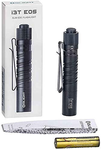 OLIGHT I3T EOS 180 Lumens Dual-Output Slim EDC Torch, Tail Switch Flashlight Powered by AAA Battery for Camping and Hiking 16