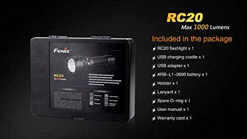fenix Unisex’s RC20 Clip in & Out Rechargeable Work Torch, Black, One Size 21
