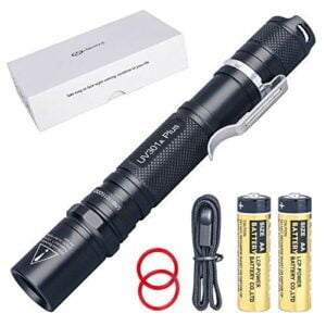 IMALENT MS12 Mini Tactical Flashlight 65000 Lumens, with 12 CREE XHP 70.2 LEDs, Long Beam Distance 1036 Meters, Built-in Cooling Tools 27