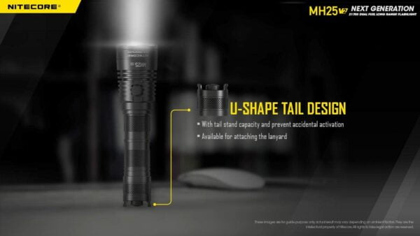 Nitecore MH25 v2 Type-C USB Rechargeable LED Flashlight – 1300 Lumens, 475 Meters w/Extra NL2150HPR Battery 17