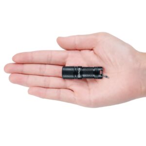 Mini Flashlight Keychain with Micro USB Rechargeable Tiny Flashlight Brightness can Achieve up to 200 lumens for EDC Torch (Black) 15
