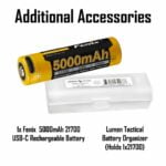 Fenix E35 v3.0 3000 Lumen High Performance EDC USB-C Rechargeable Flashlight with 2X 5000mAh Battery and LumenTac Battery Case 17