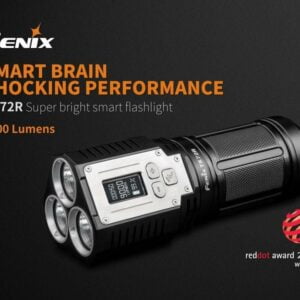 FENIX TK72R 9000 Lumen rechargeable digital display LED Flashlight/searchlight/powerbank with EdisonBright USB charging cable bundle 3