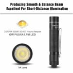 LUMINTOP EDC AA Flashlight Max 600 Lumens EDC Flashlight 5 Outputs LED Pocket Flashlight Compatible with AA / 14500 Li-ion Battery, IP68 Waterpoof Everyday Carry Mini Flashlight (Cool White) 20