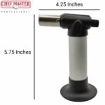Chef Master 90269 Mini Cooking Torch | Kitchen Blow Torch | Adjustable Flame | Self-Igniting Piezo Trigger Ignition | Easy and Safe Operation 20