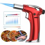 NANW Butane Torch, Refillable Kitchen Blow Torch Lighter Culinary Cooking Torch with Safety Lock & Adjustable Flame for BBQ, Creme Brulee, Baking, Crafts and Cooking (Butane Gas not Included) (Red) 17