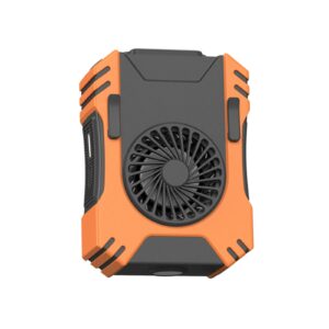 Waist Clip Fan, Personal Cooling Necklace Fan, 3 Speed 5000mAh Power Bank and Spotlight 15