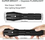[2 Packs] LED Torches, OUYOOOO High Lumens XML T6 Flashlights with Adjustable Focus and 5 Light Modes, Water Resistant Torch for Emergency, Power Outage, Camping, Hiking 22