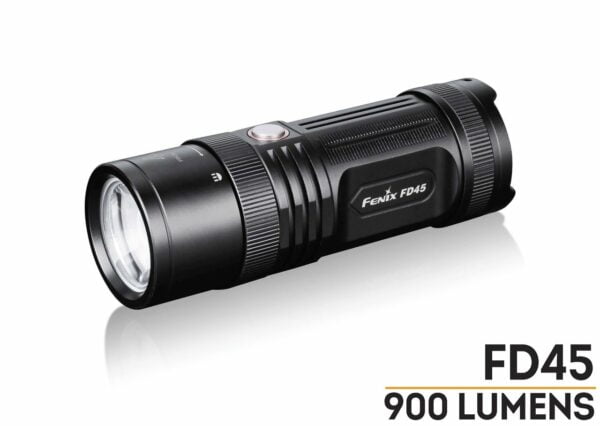 Fenix FD45 900 Lumen zoomable LED Flashlight with EdisonBright BBX4 battery carry case bundle 12