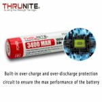 ThruNite TN12 XP-L Edition 1110 Lumen Single Cree XP-L LED EDC Flashlight Black 2 X ThruNite 18650 3400Mah Battery 1 X MCC-2S Charger (Neutral White) 28