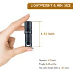 Mini Flashlight Keychain with Micro USB Rechargeable Tiny Flashlight Brightness can Achieve up to 200 lumens for EDC Torch (Black) 19