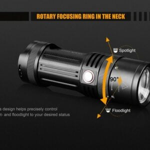 Fenix FD45 900 Lumen zoomable LED Flashlight with EdisonBright BBX4 battery carry case bundle 3