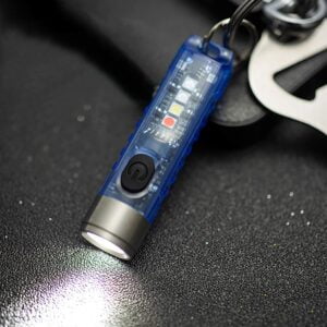 Mini Led Flashlight, Handheld Flashlight, 400 Lumens Outdoor EDC Rechargeable High Bright Multi-Functional Keychain Flashlight, with UV Light and Warning Light, P65 Water Resistant for Camping Hiking 15